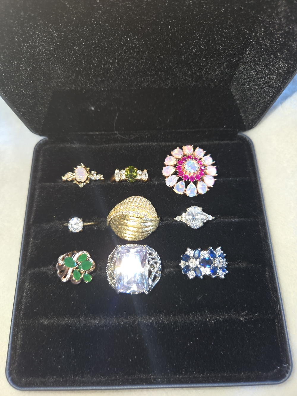 Assorted Women's Multi-Color Gemstone Ring Set - Picture 3 of 3